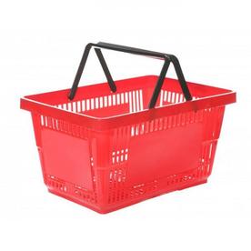 Кошница за пазаруване, PVC, червена, 28 литра