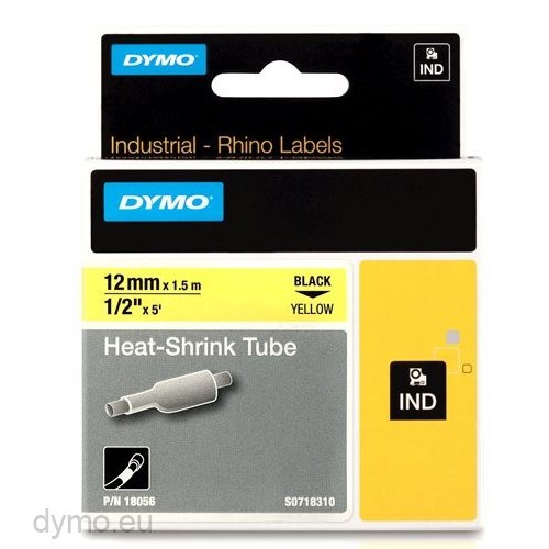 Ленти DYMO Heat-Shrink TUBE 12mmX1,5m S0718310 Yellow