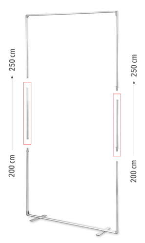 УДЪЛЖИТЕЛ ЗА РЕКЛАМНА СТЕНА MEGA SEG™ 120X200 2.5