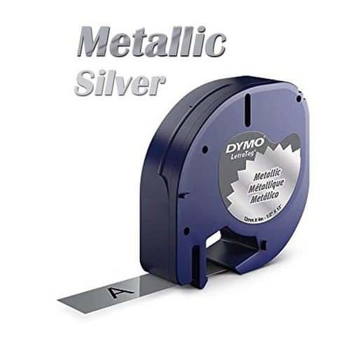 Касети DYMO LetraTag Metallic 12mmX4m Silver 91208