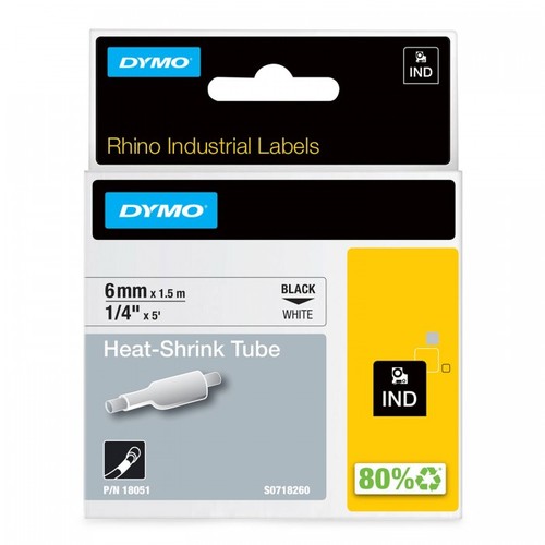 Ленти DYMO Heat-Shrink TUBE 6mmX1,5m S0718270 Yellow